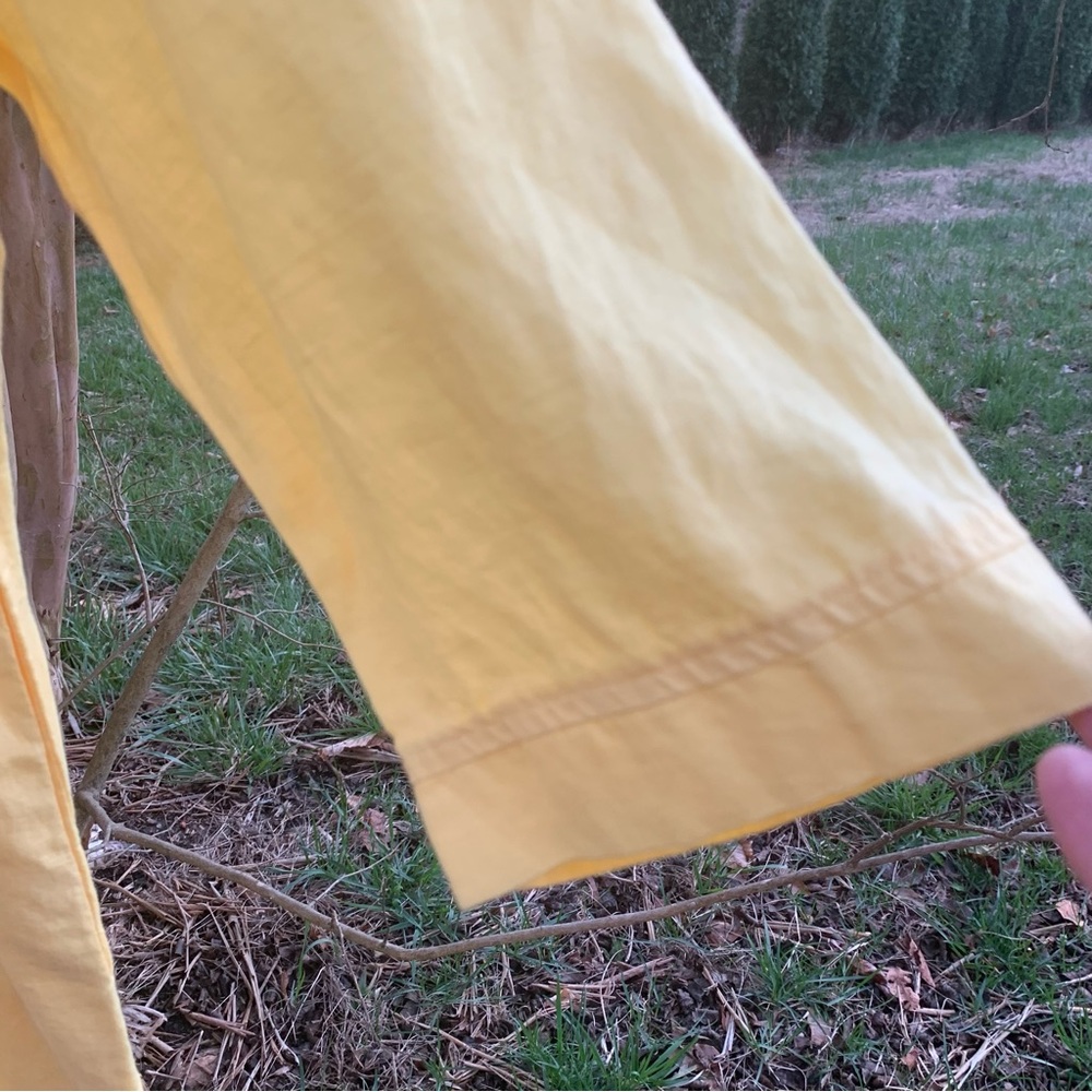 Flax Linen Long Sleeve Dess in a Sunny Yellow - Picture 7 of 14